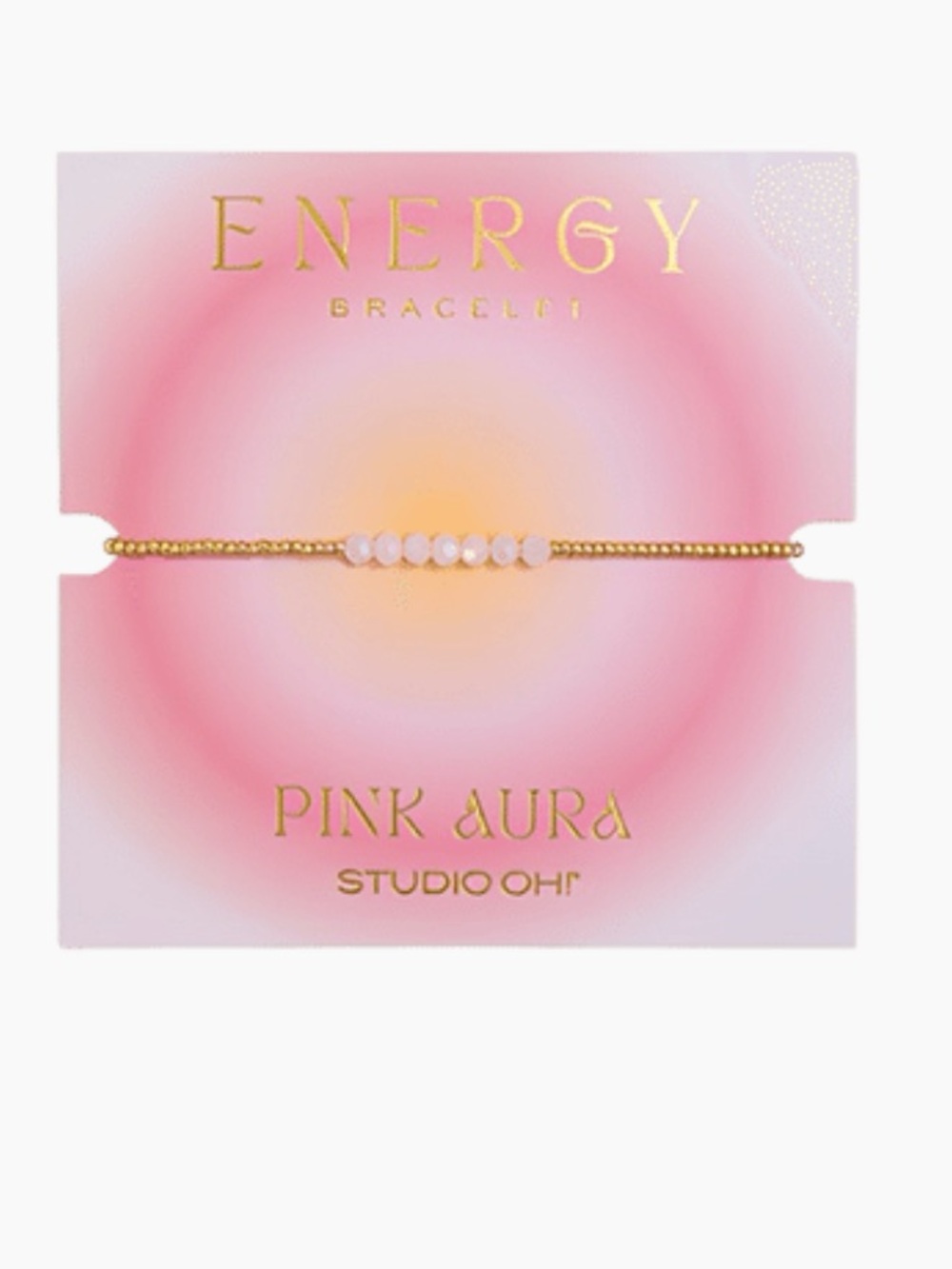 Studio Aura Bracelet - Gold & Light Pink, Blue or Green Beads